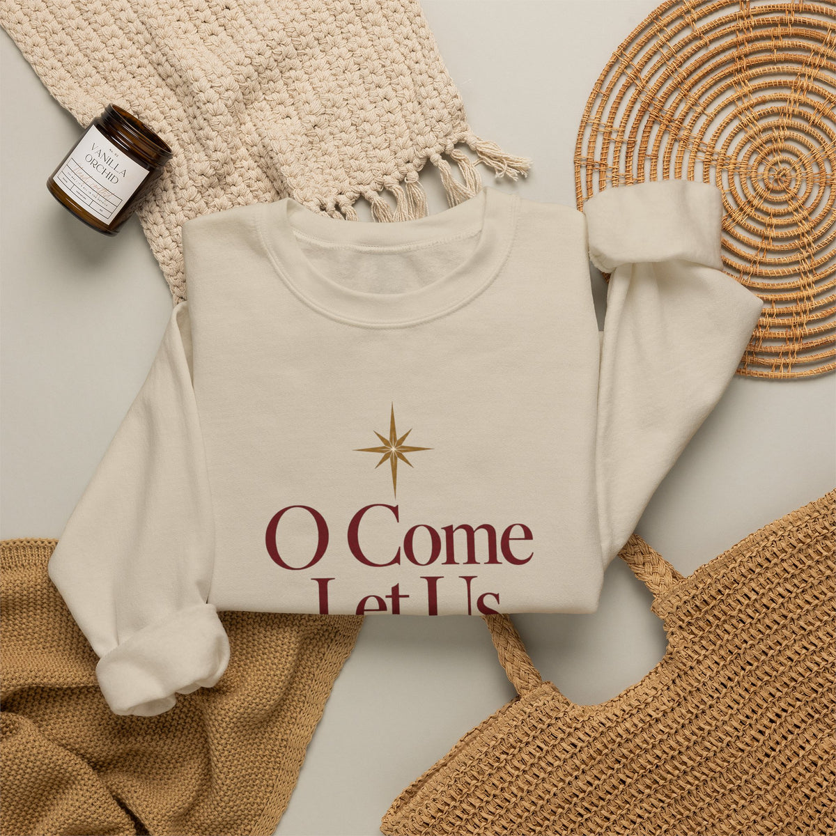 O Come Let Us Adore Him' Crewneck