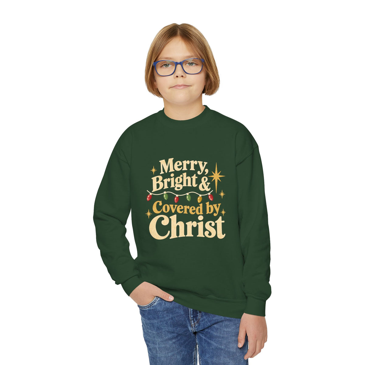 Youth Crewneck Sweatshirt Merry & Bright'