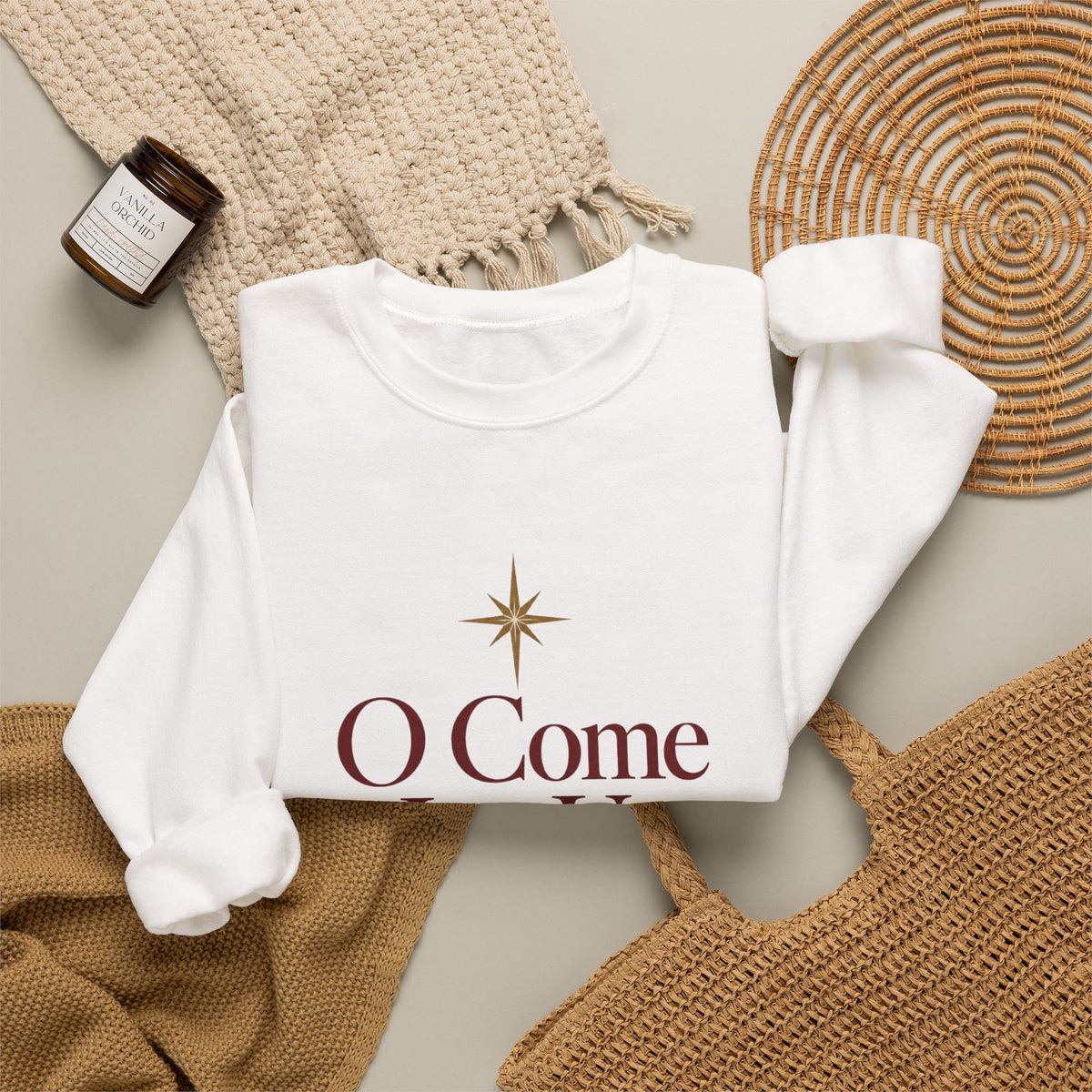 O Come Let Us Adore Him' Crewneck