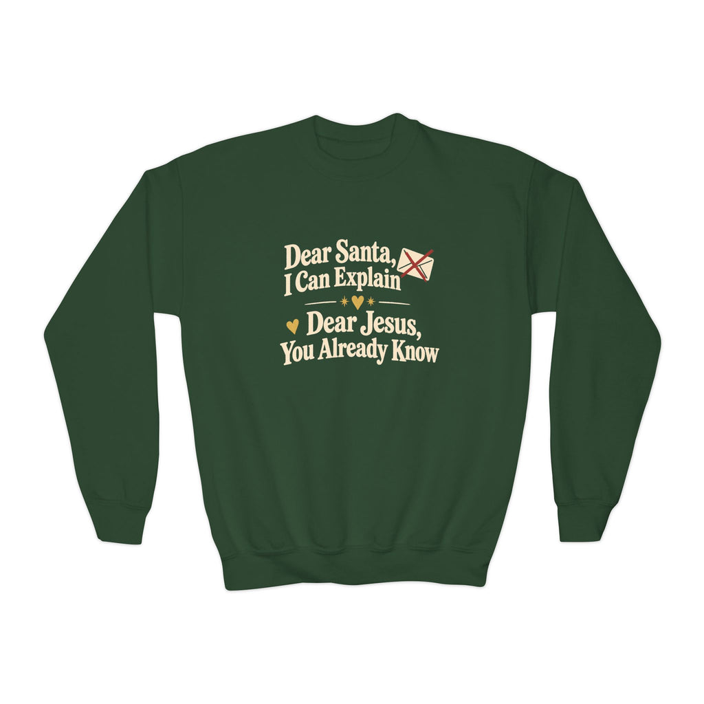 Youth Crewneck Sweatshirt Dear Jesus'
