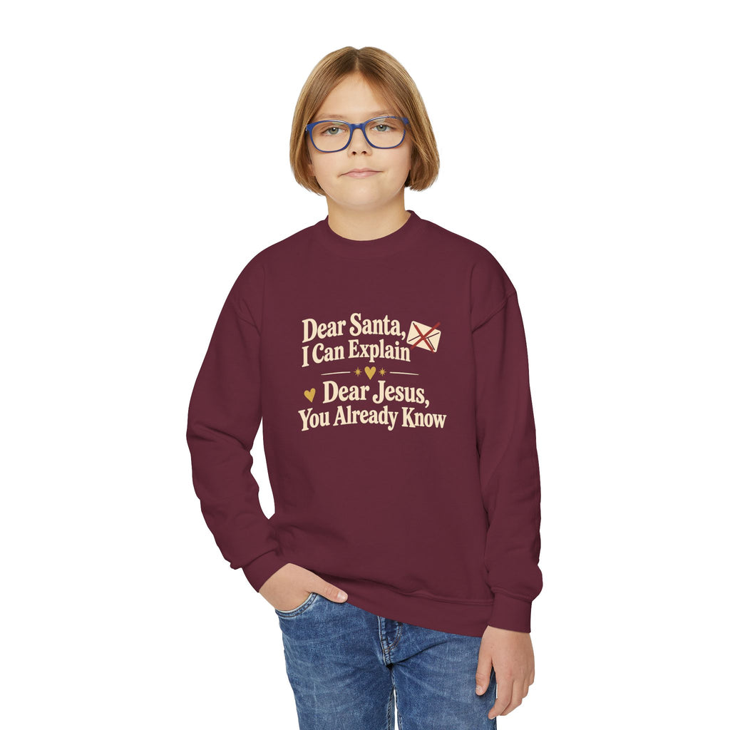 Youth Crewneck Sweatshirt Dear Jesus'