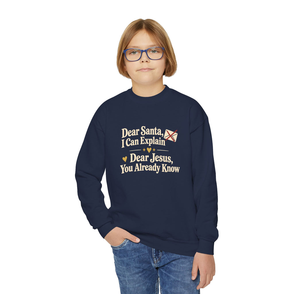 Youth Crewneck Sweatshirt Dear Jesus'