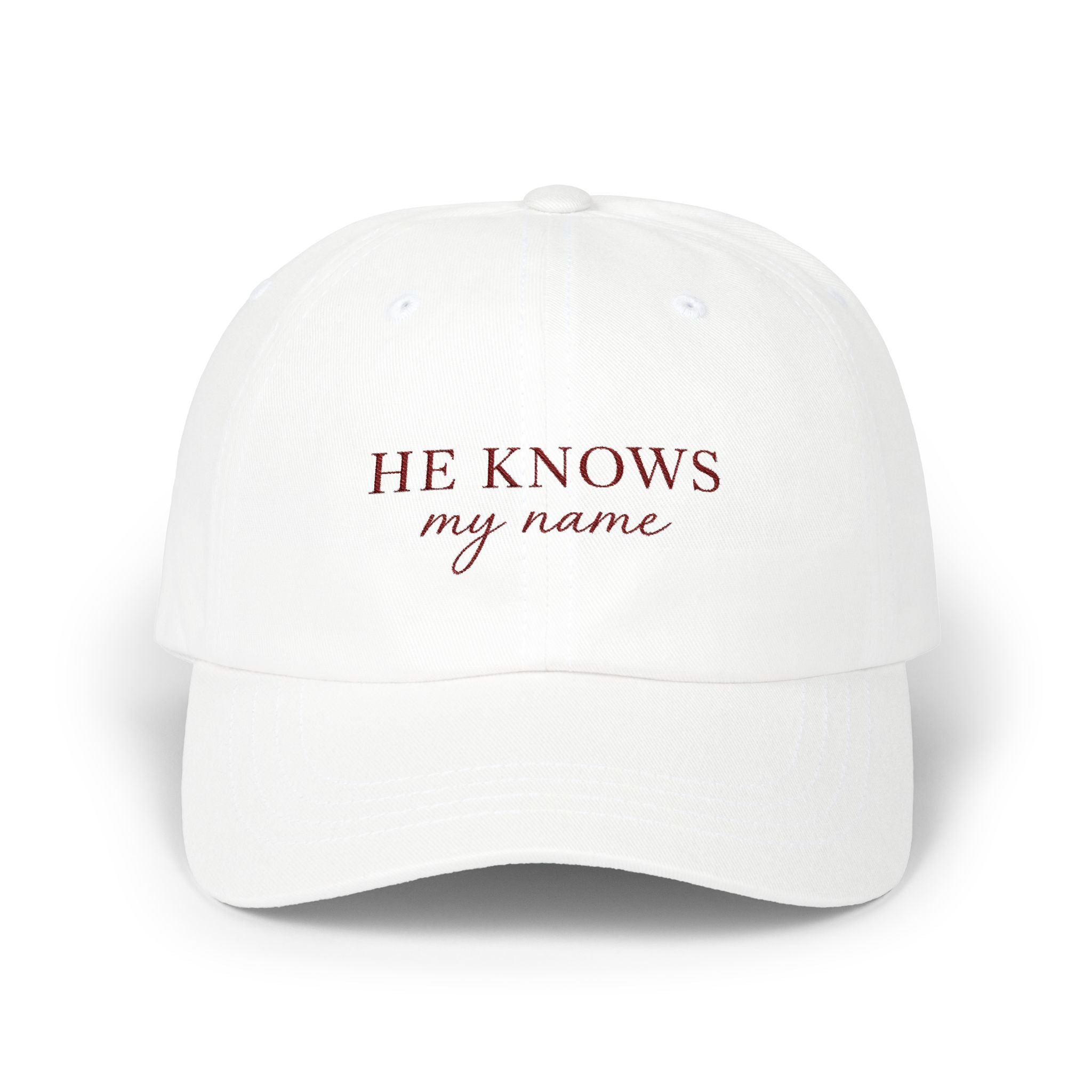 He Knows My Name Unisex Cap