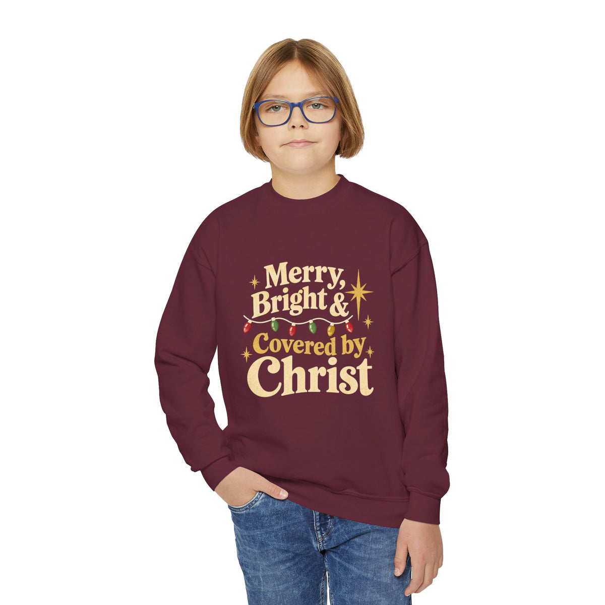 Youth Crewneck Sweatshirt Merry & Bright'