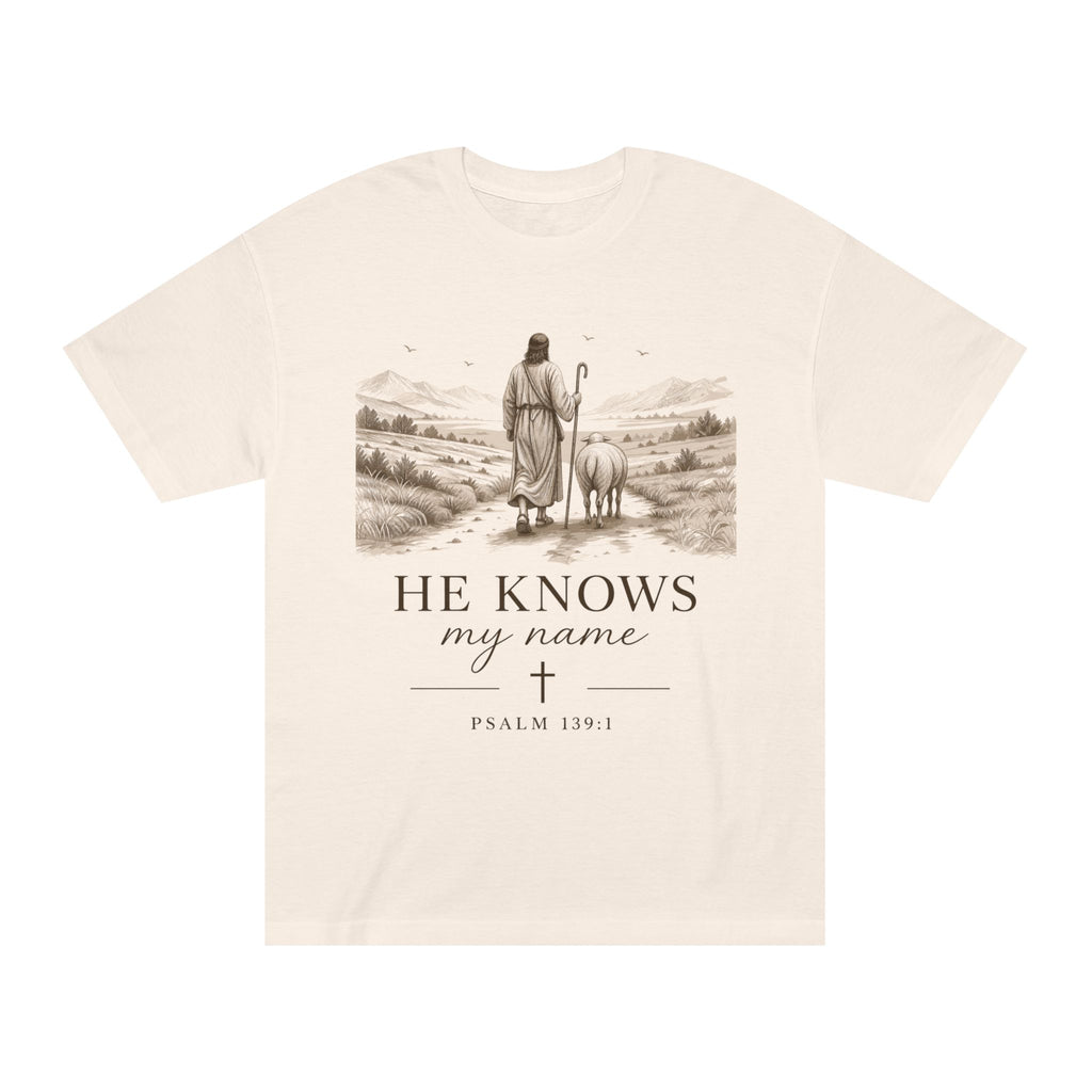 He Knows My Name Unisex Classic Tee