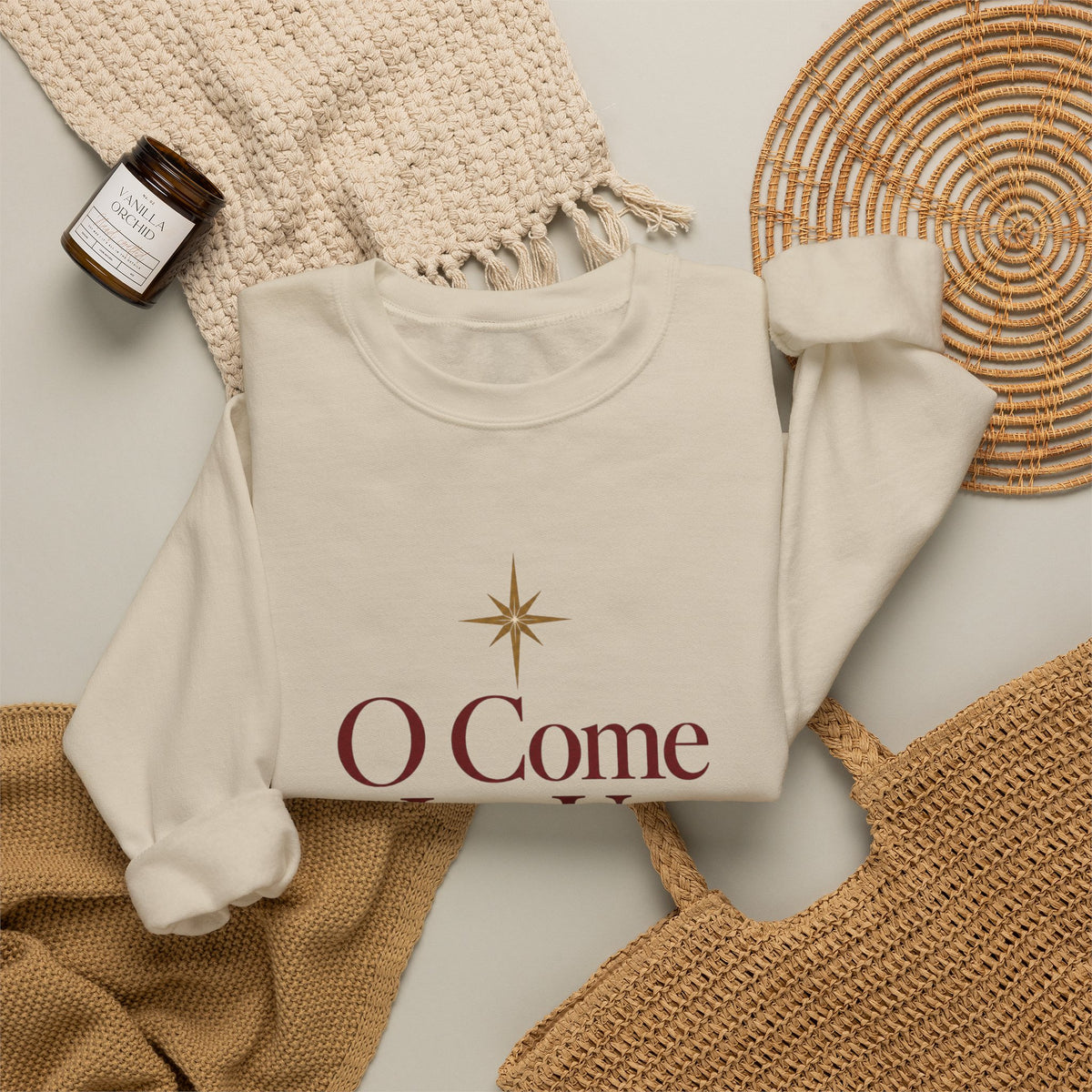 O Come Let Us Adore Him' Crewneck
