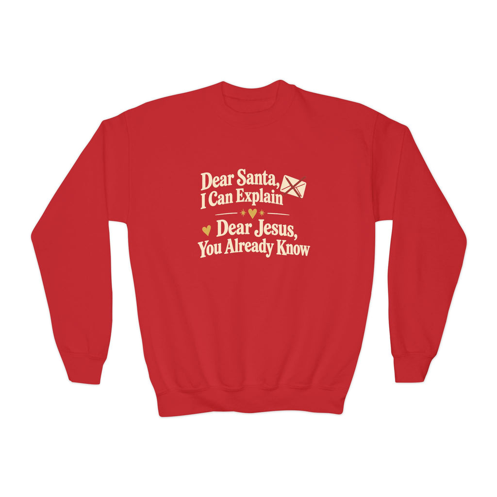 Youth Crewneck Sweatshirt Dear Jesus'