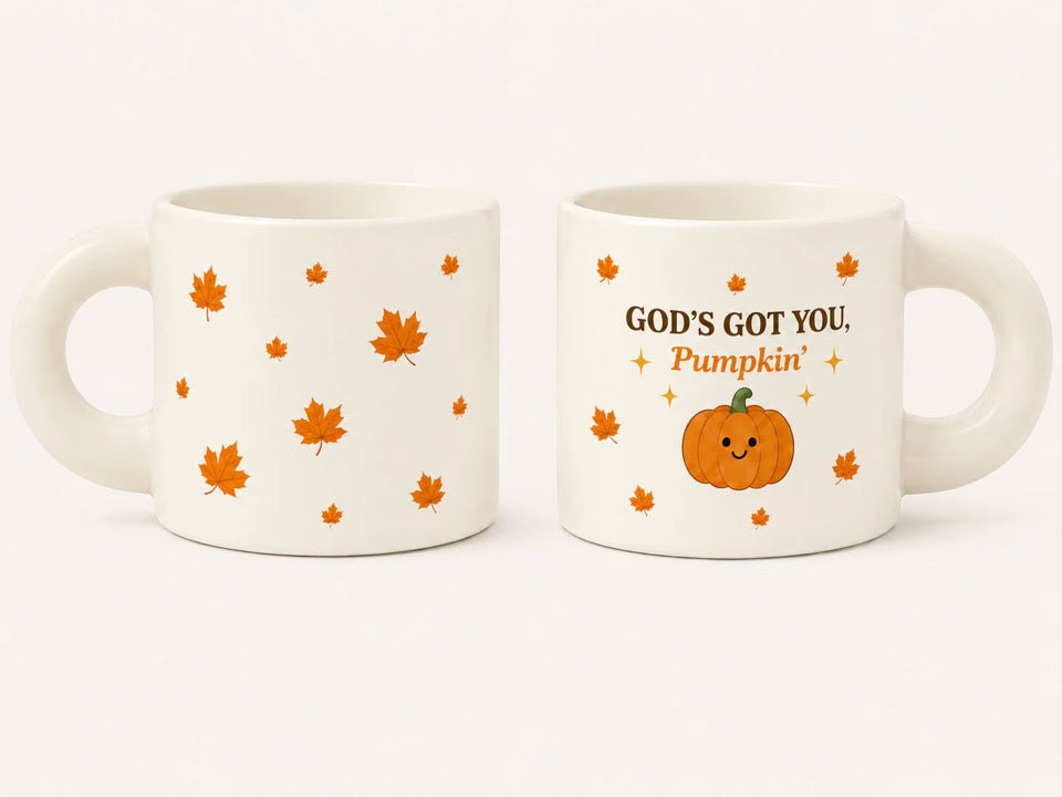 God’s Got You, Pumpkin’ Mug - White