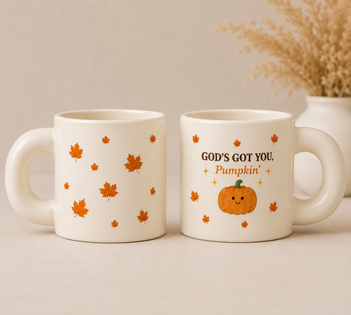 God’s Got You, Pumpkin’ Mug - White